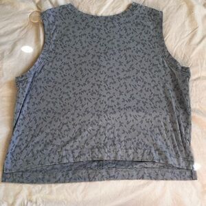 Blue Patterned Tank Top